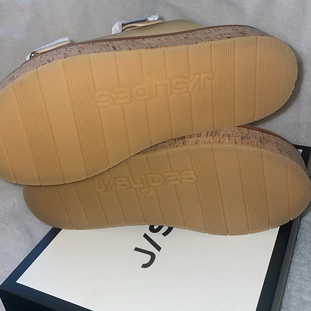 NWT J/SLIDES BELINDA Sand Leather Sandal - Picture 15 of 16